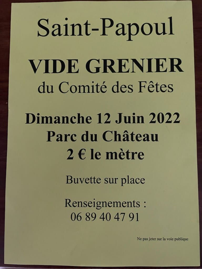 Commune-de-Saint-Papoul-Aude-occitanie-Vide-Grenier-Juin-2022